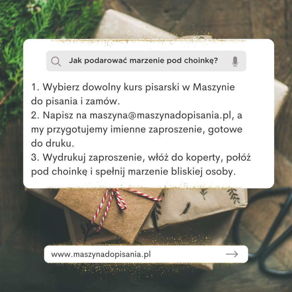 kurs pisarski pod choinkę2