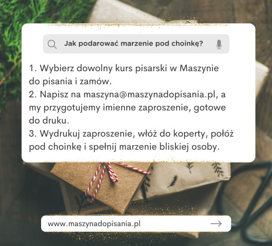 kurs pisarski pod choinkę2